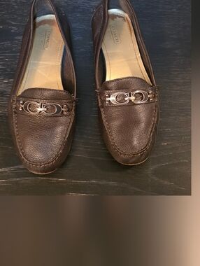 Coach Brown Leather Loafers – Size 8.5W – Excellent Condition